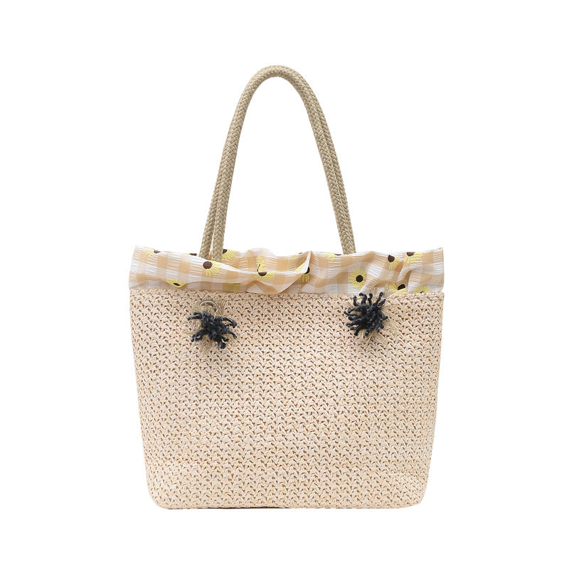 Woven Straw Shoulder Bag