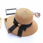 Women’s Foldable Wide-Brim Straw Sun Hat