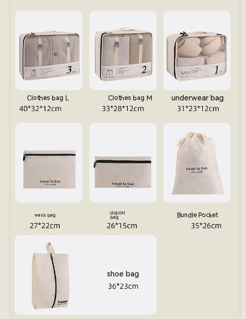 7-Piece Travel Packing Cube Set