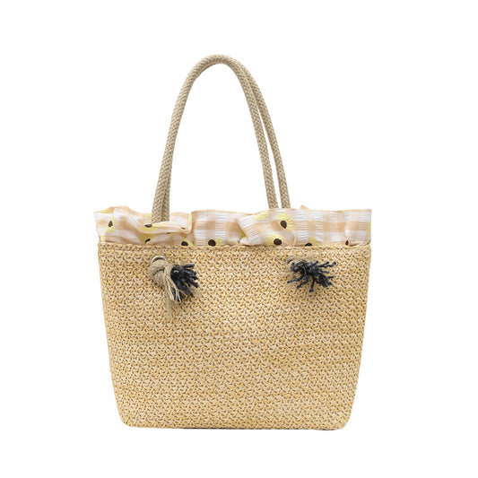 Woven Straw Shoulder Bag