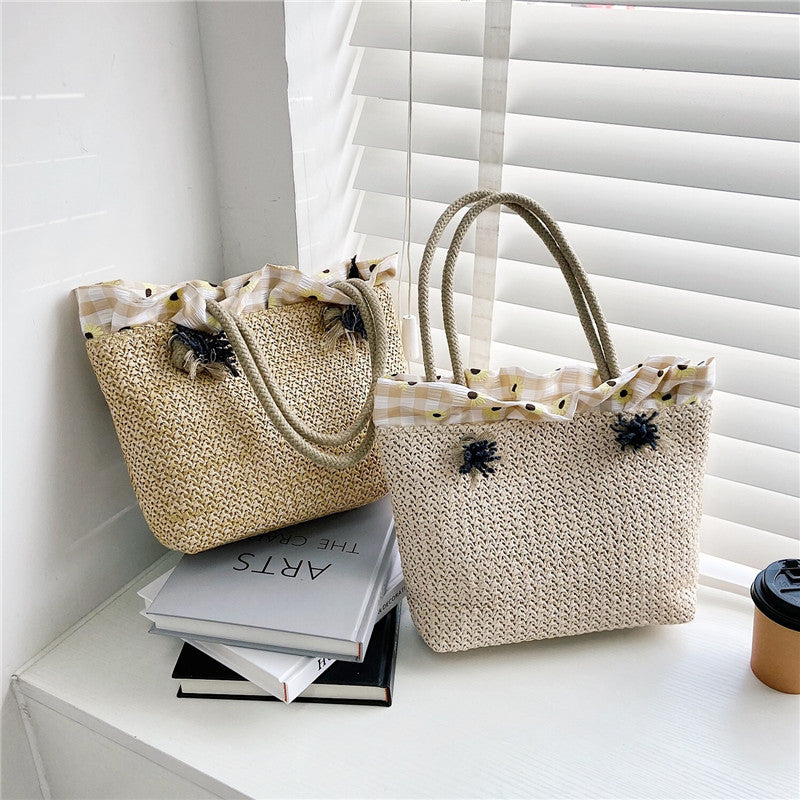 Woven Straw Shoulder Bag