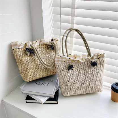 Woven Straw Shoulder Bag