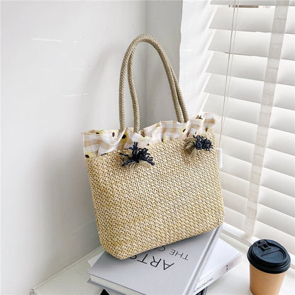 Woven Straw Shoulder Bag